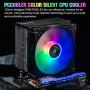 Pccooler X4S CPU Cooler Silent CPU PWM 120mm RGB Fan 4 Continuous Direct Contact Heatpipes for TNTEL/AMD CPU(AM4 Compatible)