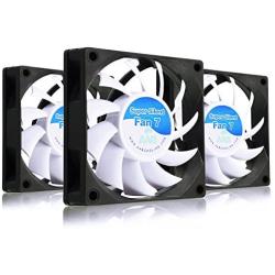 AAB Cooling Super Silent Fan 7 - Silent and Efficient 70mm Fan with 4 Anti-Vibration Pads - Value Pack 3 Pieces, 12V Fan, Case Fan, Computer Fan, PC Fan