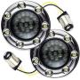 Eagle Lights 2” Bullet Front LED Turn Signals w/Running LED Light Ring Covers for Harley Davidson - (2) Front Turn Signals