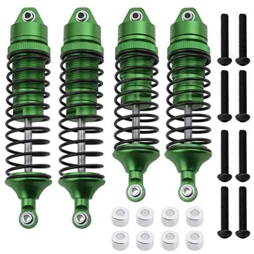 Hobbypark Aluminum Alloy Shock Absorber Assembled Full Metal Big Bore Shocks Front & Rear Replacement of 5862 for Traxxas 1/10 Slash 4x4 4WD Upgrade (4-Pack) (Green) Hobbypark Aluminum Alloy Shock Absorber Assembled Full Metal Big Bore Shocks Front & Rear Replacement of 5862 for Traxxas 1/10 Slash 4x4 4WD Upgrade (4-Pack) (Green)