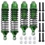 Hobbypark Aluminum Alloy Shock Absorber Assembled Full Metal Big Bore Shocks Front & Rear Replacement of 5862 for Traxxas 1/10 Slash 4x4 4WD Upgrade (4-Pack) (Green)