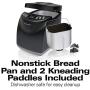 Hamilton Beach Bread Maker Machine 2 Lb Capacity Digital, Programmable, 12 Settings + Gluten Free, Dishwasher Safe Pan + 2 Kneading Paddles, Black (29882)