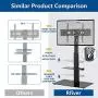 Rfiver Universal Swivel Floor TV Stand with Mount for 32-65 inch Flat Screens/Curved TVs up to 110lbs, Tall TV Stand with Black Tempered Glass Base and 2-Tier Storage Shelves, Height Adjustable. Rfiver Universal Swivel Floor TV Stand with Mount for 32-65 inch Flat Screens/Curved TVs up to 110lbs, Tall TV Stand with Black Tempered Glass Base and 2-Tier Storage Shelves, Height Adjustable.