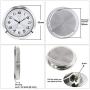 2-1/8 Inch (55 mm) Quartz Clock Insert, Zinc-Alloy Metal Case, Arabic Numeral, White Face 2-1/8 Inch (55 mm) Quartz Clock Insert, Zinc-Alloy Metal Case, Arabic Numeral, White Face