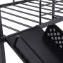 Twin Loft Beds for Kids, Metal Loft Bed with Slide, No Box Spring Required, Black