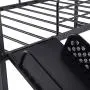 Twin Loft Beds for Kids, Metal Loft Bed with Slide, No Box Spring Required, Black Twin Loft Beds for Kids, Metal Loft Bed with Slide, No Box Spring Required, Black
