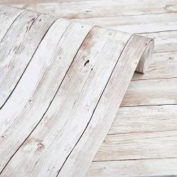 Wood Wallpaper 17.71'' X 118'' Self-Adhesive Removable Wood Peel and Stick Wallpaper Decorative Wall Covering Vintage Wood Panel Interior Film Wood Wallpaper