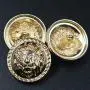12 Pieces Vintage Antique Metal Blazer Button Set - 3D Lion Head - for Blazer, Suits, Sport Coat, Uniform, Jacket (Gold 23mm)