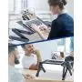 Adjustable Laptop Table, RAINBEAN Laptop Stand for Bed Portable Lap Desk Foldable Laptop Workstation Notebook Riser with Mouse Pad Side Ergonomic Computer Tray Reading Holder TV Bed Tray Standing Desk