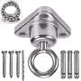IOH Bearing Heavy Duty Swing Hanger Stainless Steel 304 antirust, [1300 lb Capacity] 360° Silent Rotation, Playground Porch Yoga Seat, Punching Bag, Hammock Chair, Hanging Kit, Indoor Outdoor