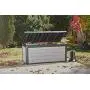 Keter Denali 150 Gallon Resin Large Deck Box-Organization and Storage for Patio Furniture, Outdoor Cushions, Garden Tools and Pool Toys, Grey & Black Keter Denali 150 Gallon Resin Large Deck Box-Organization and Storage for Patio Furniture, Outdoor Cushions, Garden Tools and Pool Toys, Grey & Black