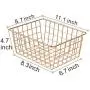 Metal Wire Storage Basket iSPECLE Freezer Baskets Storage Organizer Bins with Handles for Kitchen, Pantry, Closet, Laundry Room, Cabinets, Garage 4 Pack Rose Gold Metal Wire Storage Basket iSPECLE Freezer Baskets Storage Organizer Bins with Handles for Kitchen, Pantry, Closet, Laundry Room, Cabinets, Garage 4 Pack Rose Gold