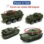 JQGT Diecast Military Vehicles Army Toy 6 in 1 Assorted Metal Model Cars Fighter Tank Attack Helicopter Panzer Playset for Kids Toddlers