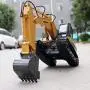 Top Race 15 Channel Full Functional Professional RC Excavator, Battery Powered Remote Control Construction Tractor Metal Shovel, TR-211