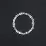 Bling Car Crystal Rhinestone Ring Emblem Sticker, Car Interior Decoration, Bling Car Accessories for Women, Push to Start Button, Key Ignition Starter & Knob Ring (Silver, 1 Row Rhinestones)