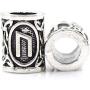 Yahpetes Hair Beads 24 Pcs Viking Rune Beads Sliver Norse Rings 0.51'' Norse Rings Original Viking Runes Charms Beads for Bracelets Paracord Pendant Necklace DIY for Beard Hair