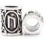 Yahpetes Hair Beads 24 Pcs Viking Rune Beads Sliver Norse Rings 0.51'' Norse Rings Original Viking Runes Charms Beads for Bracelets Paracord Pendant Necklace DIY for Beard Hair