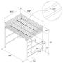 DHP Miles Metal Full Loft Bed with Desk, Black