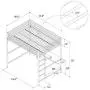 DHP Miles Metal Full Loft Bed with Desk, Black DHP Miles Metal Full Loft Bed with Desk, Black