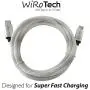 USB C Cable, WiRoTech White USB-C to USB-C Fast Charging Cable (1 Foot, White) USB C Cable, WiRoTech White USB-C to USB-C Fast Charging Cable (1 Foot, White)
