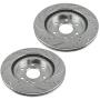 Brake Rotor Drilled Slotted & Metallic Pad Front Set for Chevy GMC