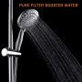 Rain Shower Head with Handheld - Sarlai Dual Shower Combo,Stainless Steel 10 Inch Shower Head,5-setting Handheld Sprayer with Plastic Drill-Free Adjustable Slide Bar and Hose, Chrome Finish
