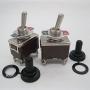 3pcs Heavy Duty Rocker Toggle Switch 15A 250V 20A 125V DPST 4 Pin ON/Off Switch Metal + 3pcs Waterproof Cover Ten-1221