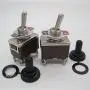 3pcs Heavy Duty Rocker Toggle Switch 15A 250V 20A 125V DPST 4 Pin ON/Off Switch Metal + 3pcs Waterproof Cover Ten-1221