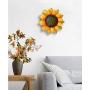 GIFTME 5 Metal Sunflower Wall Art Decor (12 Inch Yellow)