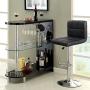 Homall Bar Stools Modern PU Leather Adjustable Swivel Barstools, Armless Hydraulic Kitchen Counter Bar Stool Synthetic Leather Extra Height Square Island Barstool with Back Set of 2(Black)