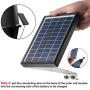 Sumind Solar Panel Charger for Feeder, 3.5W Panel Waterproof Solar Panel Battery Charger with Metal Mounting Bracket (12V)