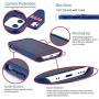 Dockem iPhone 12 Mini Wallet Case: Built-in Metal Plate for Magnetic Mounting & 1 Credit Card Holder (5.4'' Exec M2, Smooth Synthetic Leather, Navy Blue)