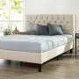 ZINUS Misty Upholstered Platform Bed Frame / Mattress Foundation / Wood Slat Support / No Box Spring Needed / Easy Assembly, Taupe, Queen ZINUS Misty Upholstered Platform Bed Frame / Mattress Foundation / Wood Slat Support / No Box Spring Needed / Easy Assembly, Taupe, Queen