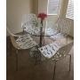 Bonnlo Modern Stackable Chair Set of 4 Kitchen Dining Chair Birch Sapling Comfy Chairs for Indoor Use (White)