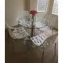 Bonnlo Modern Stackable Chair Set of 4 Kitchen Dining Chair Birch Sapling Comfy Chairs for Indoor Use (White) Bonnlo Modern Stackable Chair Set of 4 Kitchen Dining Chair Birch Sapling Comfy Chairs for Indoor Use (White)