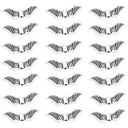 Mystart 100 Pieces 24x7mm Alloy Angel Wing Charms Small Hole Beads Spacer Beads DIY Handmade Accessories (Antique Silver)