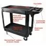 MaxWorks 80855 500-Pound Service Cart With Two Trays (40'' x 17'' Overall Dimensions) MaxWorks 80855 500-Pound Service Cart With Two Trays (40'' x 17'' Overall Dimensions)