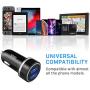 YOSH Car Charger 24W Dual Ports USB Car Charger Adapter Fast Charging Compatible with iPhone 11 Pro Max XR XS X 8 7 Plus, Galaxy S20 S10 Note, LG, iPad Pro/Air 2/Mini, Moto, Pixel and More