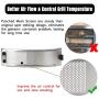 Dracarys Green Egg Replacement Parts Stainless Steel Draft Door Kit BBQ Parts Big Green Egg Parts Accessories Fit for Medium & Large Big Egg Grill, with Punched Mesh Screen