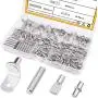 Sutemribor 128PCS Nickel Plated Shelf Bracket Pegs Cabinet Furniture Shelf Pins Support, 4 Styles Sutemribor 128PCS Nickel Plated Shelf Bracket Pegs Cabinet Furniture Shelf Pins Support, 4 Styles