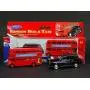 London Double Decker Red Bus and Black Taxi Mini Models (Pull Back & Go Action) Made of Die Cast Metal and Plastic Parts by Diecast models London Double Decker Red Bus and Black Taxi Mini Models (Pull Back & Go Action) Made of Die Cast Metal and Plastic Parts by Diecast models