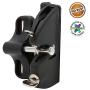 National Hardware V6201 LTCH BLK N346-201 4-9/16'' LokkLatch Automatic Keyed Gate Lock Latch in Black