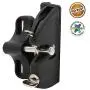National Hardware V6201 LTCH BLK N346-201 4-9/16'' LokkLatch Automatic Keyed Gate Lock Latch in Black