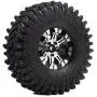 INJORA 120MM Tires & Metal Alloy Beadlock Wheels for 1/10 RC Crawler,1.9 inch Wheel & Tires Set for Traxxas TRX4 Axial SCX10 D90