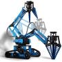 Top Race Remote Control RC Robot Arm, Alloy Metal Mechanical Robotic Arm Building Kit, DIY Take Apart Stem Excavator Robot