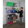 SafeRacks NSF 6-Tier Wire Shelving Rack with Wheels, Zinc, 18'' x 48'' x 72''