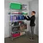 SafeRacks NSF 6-Tier Wire Shelving Rack with Wheels, Zinc, 18'' x 48'' x 72'' SafeRacks NSF 6-Tier Wire Shelving Rack with Wheels, Zinc, 18'' x 48'' x 72''