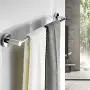BESy Adjustable Single Towel Bar for Bathroom SUS304 Stainless Steel Towel Holder, Wall Mount with Screws Towel Bar Rod Hotel Style, Polished Chrome,15.2 to 27.8 Inch BESy Adjustable Single Towel Bar for Bathroom SUS304 Stainless Steel Towel Holder, Wall Mount with Screws Towel Bar Rod Hotel Style, Polished Chrome,15.2 to 27.8 Inch