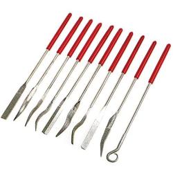 Tvoip 10 Pieces 3x140mm Diamond Mini Needle File Set Hand Tools for Ceramic Glass Gem Stone Hobbies and Crafts Wood and Metal File