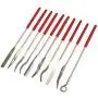 Tvoip 10 Pieces 3x140mm Diamond Mini Needle File Set Hand Tools for Ceramic Glass Gem Stone Hobbies and Crafts Wood and Metal File
